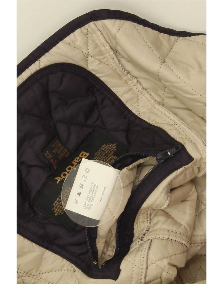 Jaqueta acolchoada feminina Barbour UK 8 pequena poliamida azul marinho