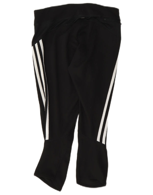 Adidas Womens Climalite Capri Leggings UK 8 Pequeno Poliéster Preto