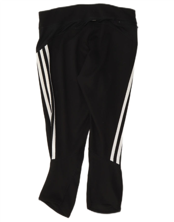 Adidas Womens Climalite Capri Leggings UK 8 Pequeno Poliéster Preto