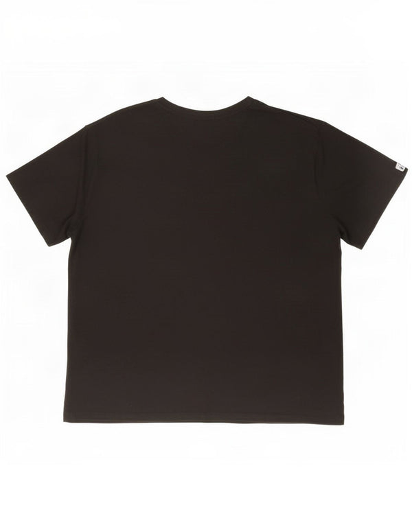 Fila Mens Graphic T-Shirt Top 2XL Black Polyester