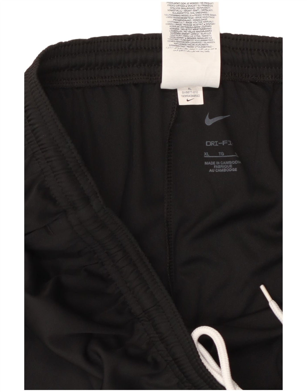 Calça de treino feminina NIKE Dri Fit UK 18 XL preta poliéster
