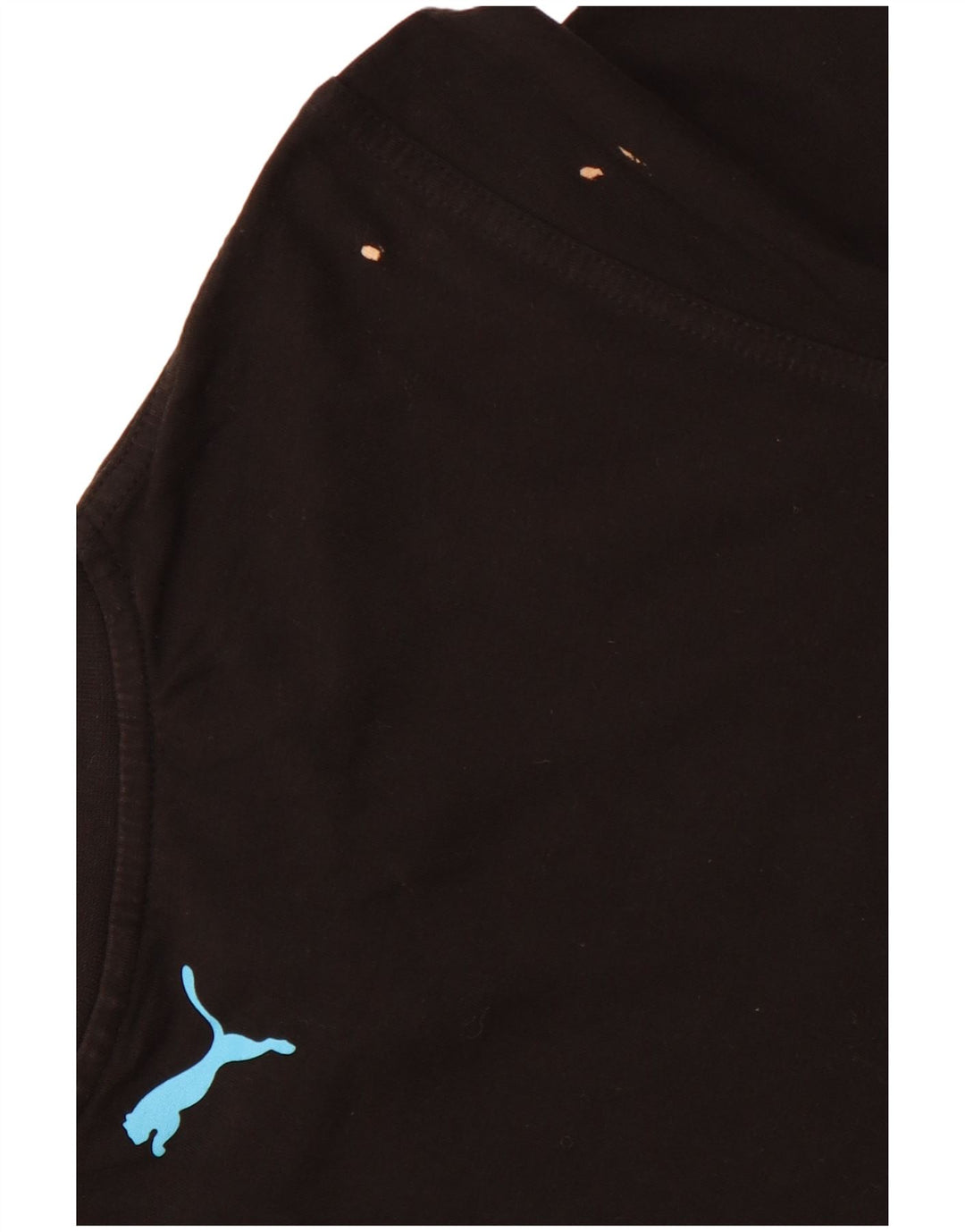 Camiseta feminina PUMA com estampa gráfica UK 10 pequena algodão preto