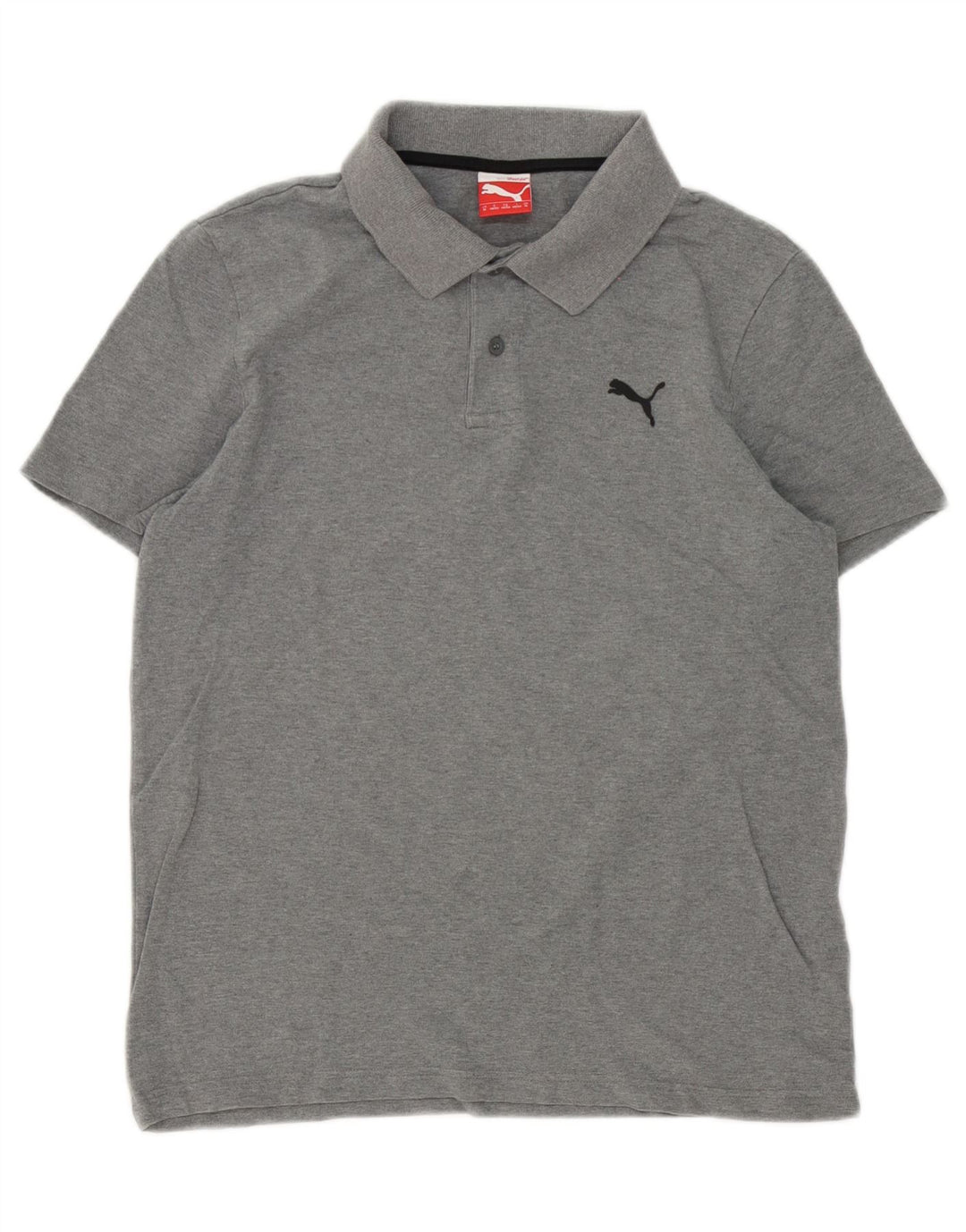 Camisa polo masculina Puma algodão cinza médio