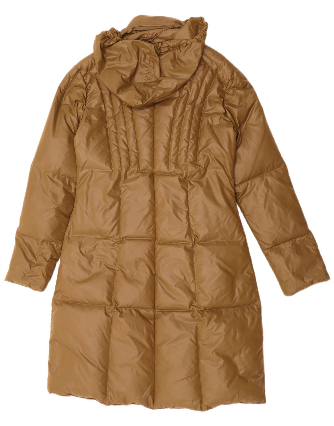 Casaco feminino acolchoado com capuz Guess UK 14 médio cáqui poliamida