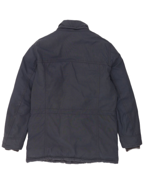 Casaco acolchoado masculino Timberland UK 40 grande algodão azul marinho