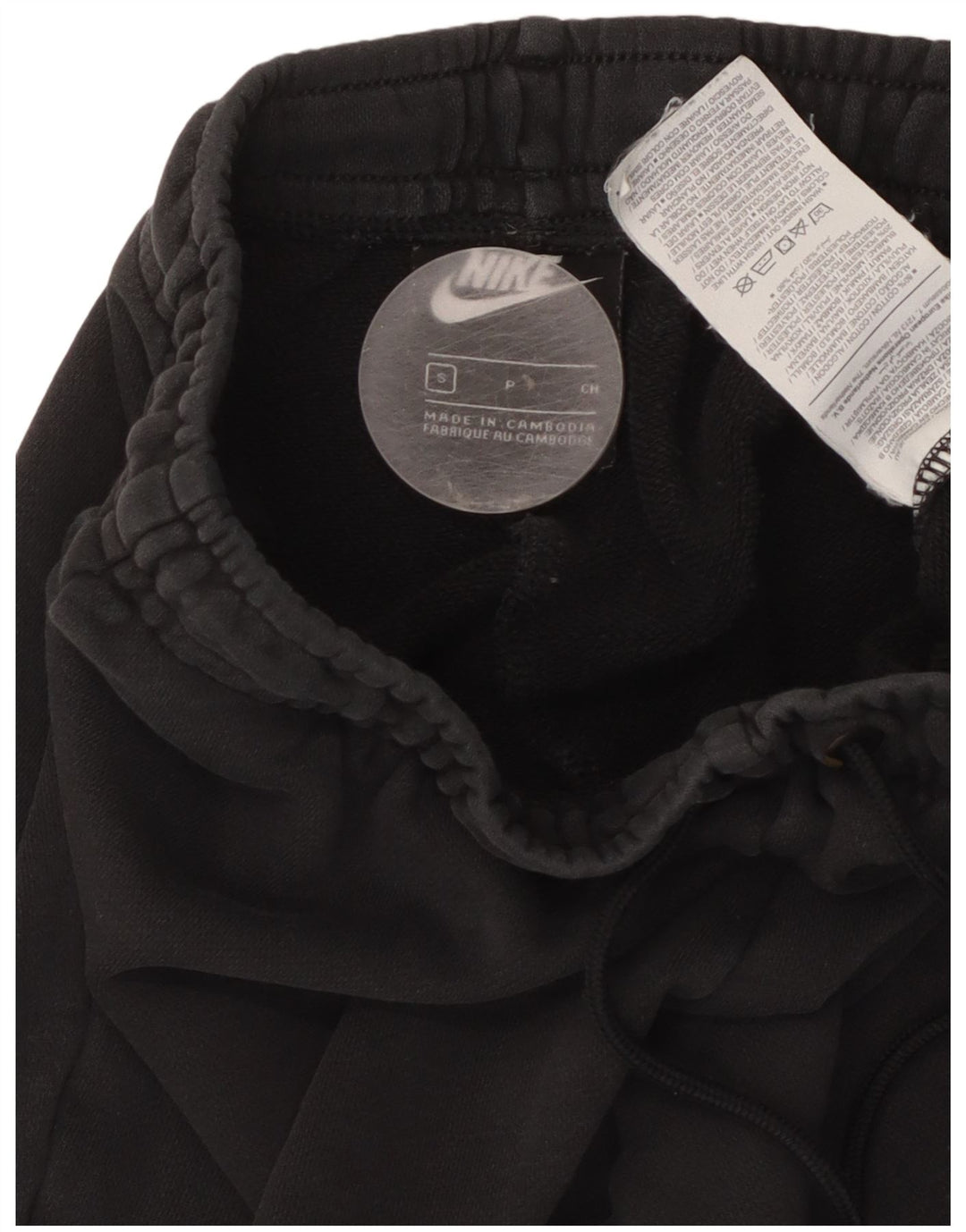 Nike masculino colheita calças de treino joggers pequeno algodão preto