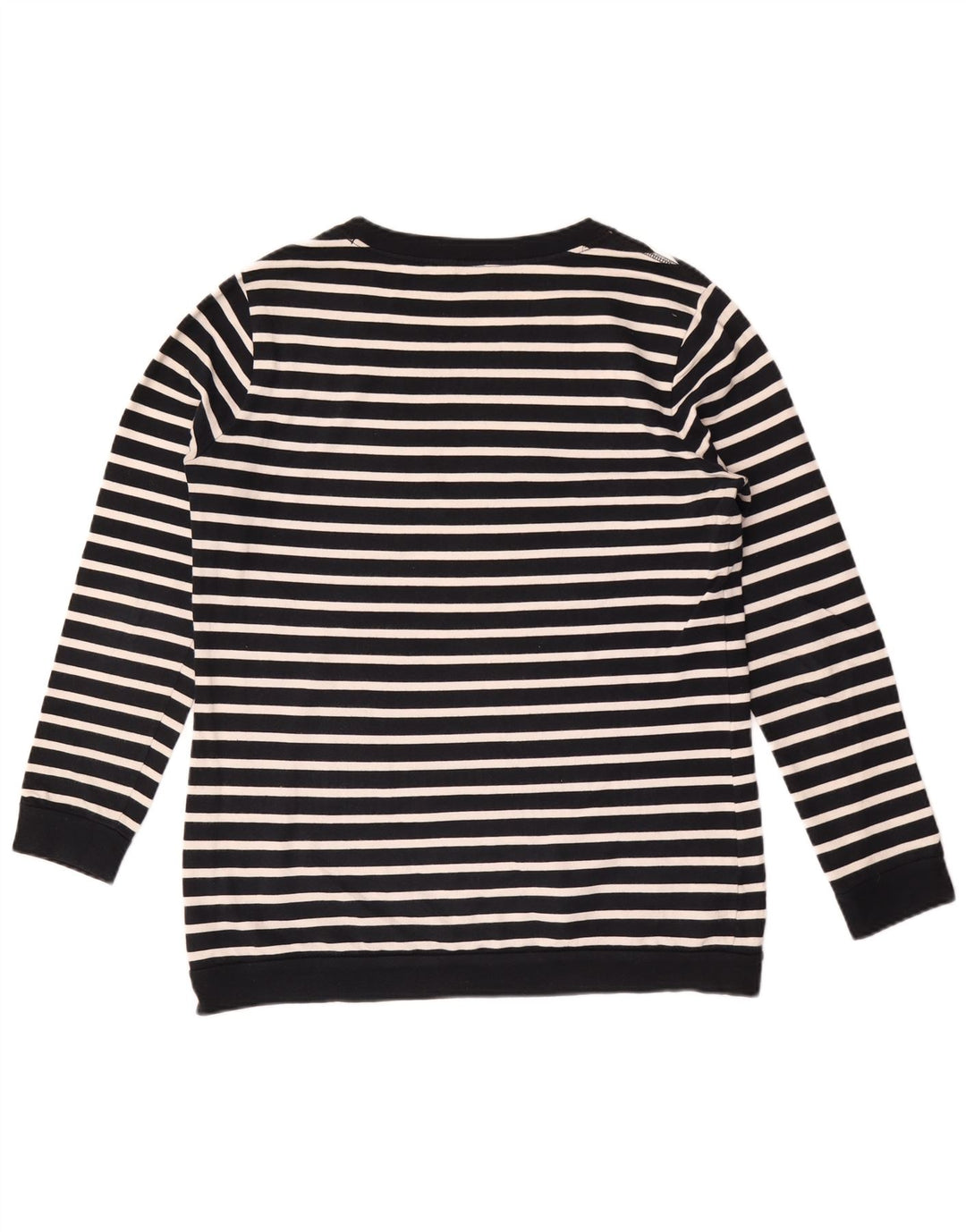 Massimo Dutti moletom feminino jumper US 8 médio azul marinho listrado