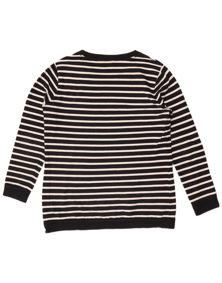 Massimo Dutti moletom feminino jumper US 8 médio azul marinho listrado