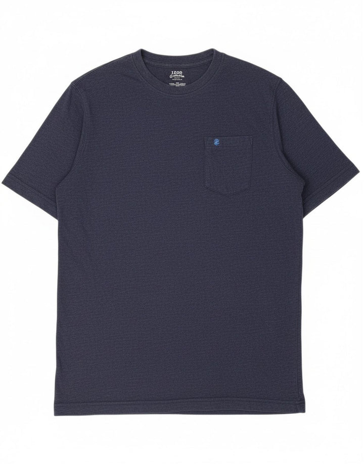 Camiseta masculina IZOD água salgada Top médio algodão azul marinho