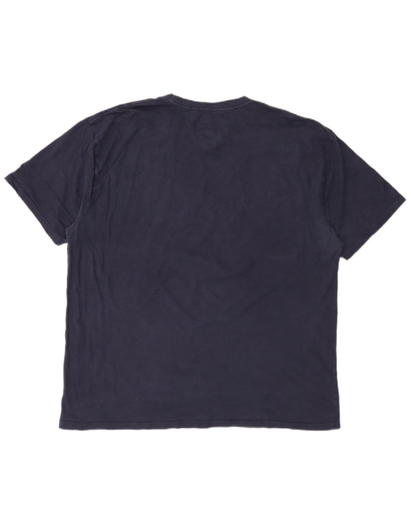 Camiseta gráfica masculina Hurley Top 2XL algodão azul marinho