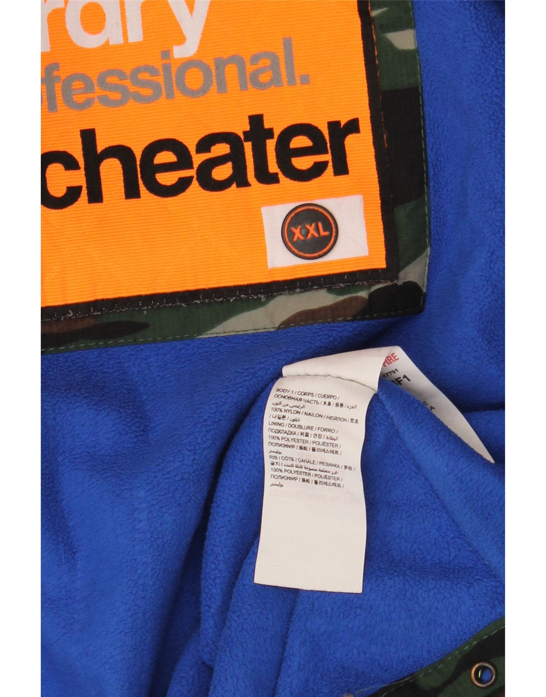 Jaqueta corta-vento masculina SUPERDRY UK 44 2XL camuflagem cáqui