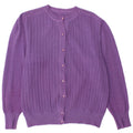 Suéter cardigã feminino VINTAGE UK 14 roxo médio