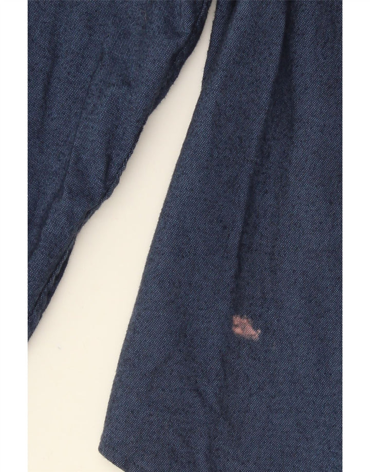 Camisa masculina Hollister XL azul algodão