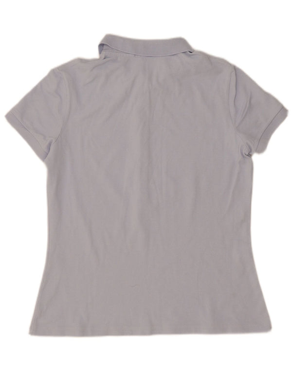 Camisa polo feminina Lacoste tamanho 40 algodão azul médio