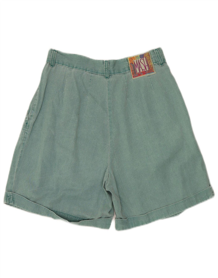 Shorts femininos mash com pegged casual IT 46 grande W32 algodão verde