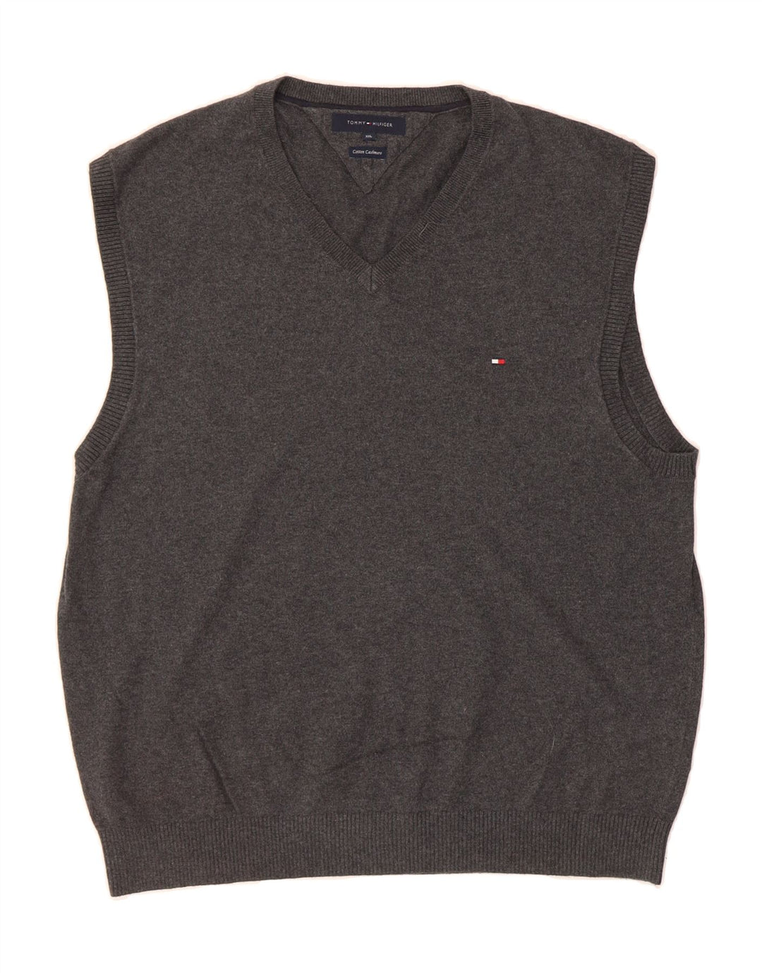 TOMMY HILFIGER Mens Vest Tank Top 2XL Grey Cotton Vintage Tommy Hilfiger and Second-Hand Tommy Hilfiger from Messina Hembry 
