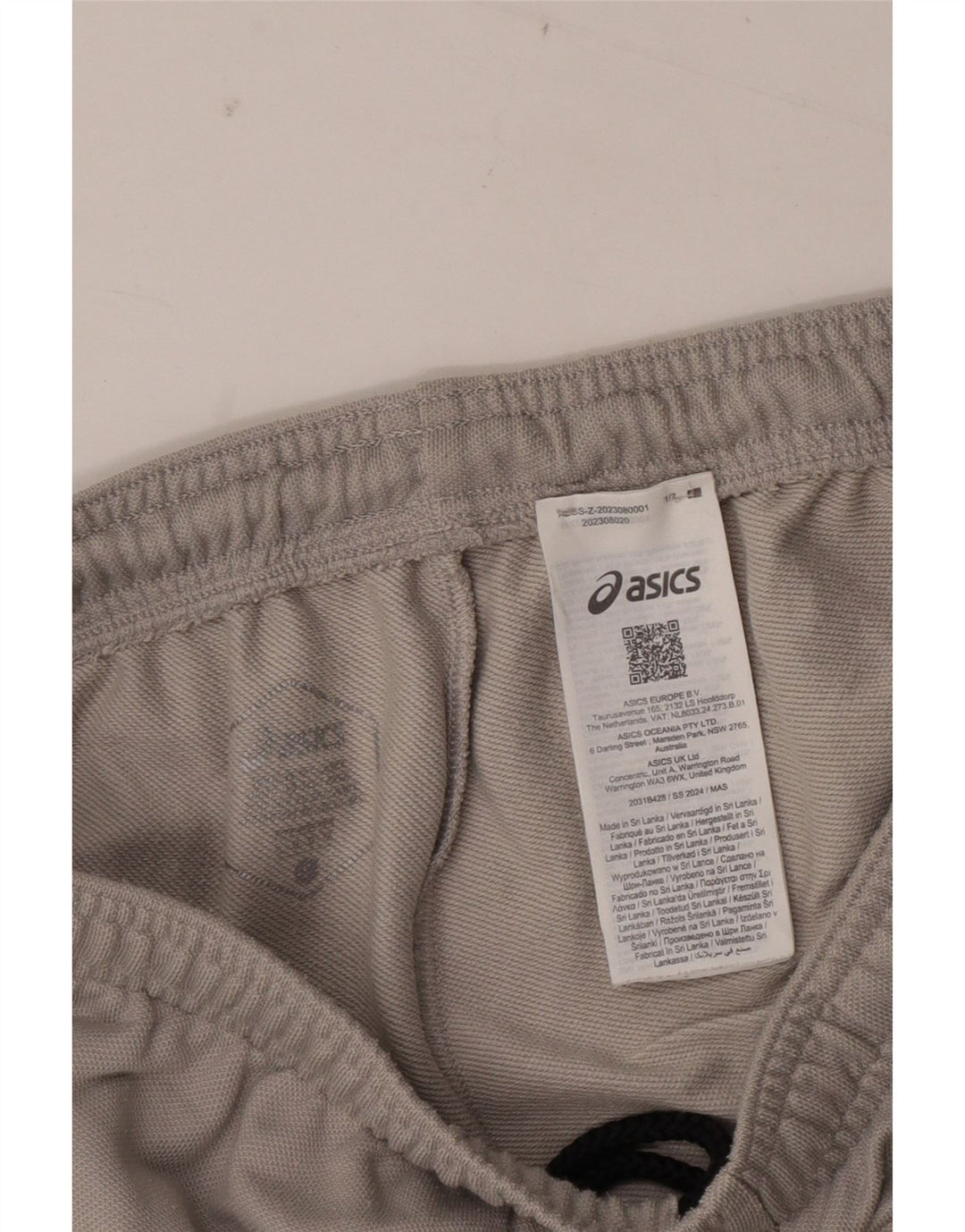Asics Mens Graphic Tracksuit Calças Joggers Grande Cinza Poliéster