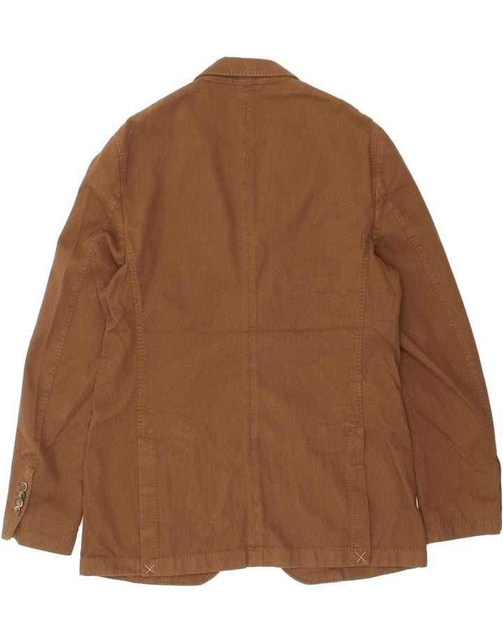 Jaqueta blazer masculina MASSIMO DUTTI com 2 botões EU 56 XL algodão marrom