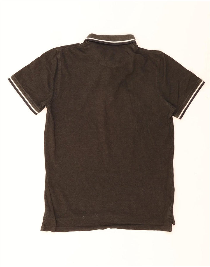 Camisa polo masculina JACK & JONES grande listrada cáqui