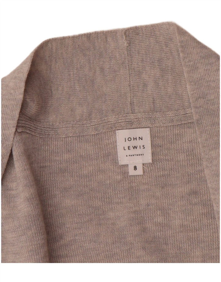 Suéter cardigã feminino oversized longline John Lewis Reino Unido 8 pequeno cinza