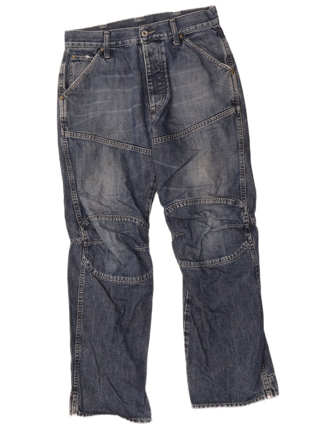 Jeans retos masculinos G-Star W30 L30 algodão azul