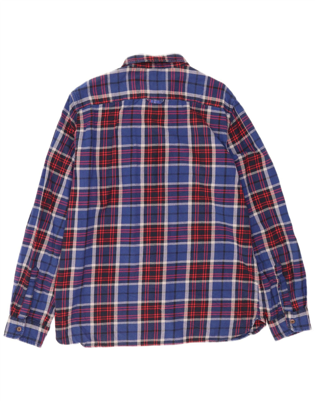 Camisa masculina de flanela Superdry 3XL algodão xadrez azul