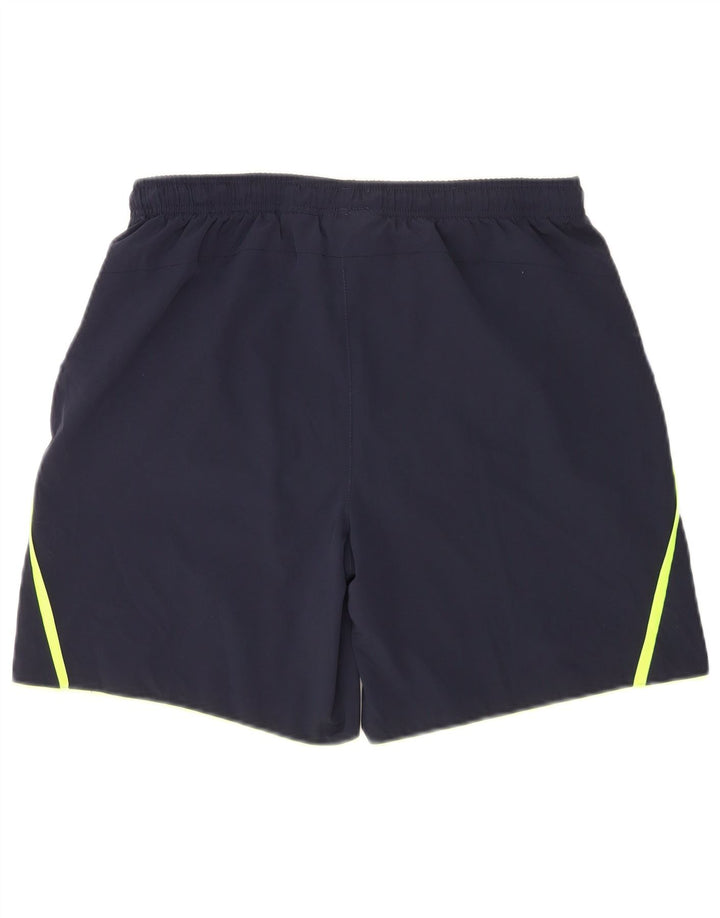 Shorts esportivos masculinos Lotto grande poliéster colorblock azul marinho