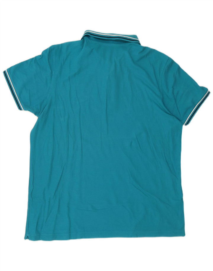 Camisa polo masculina LOTTO 3XL algodão azul