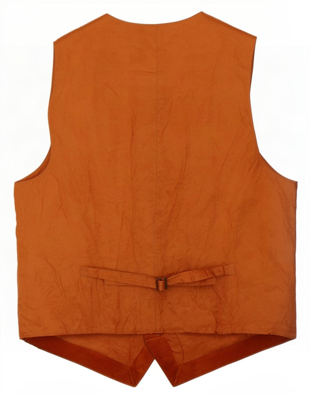 Colete vintage masculino de camurça pequeno marrom