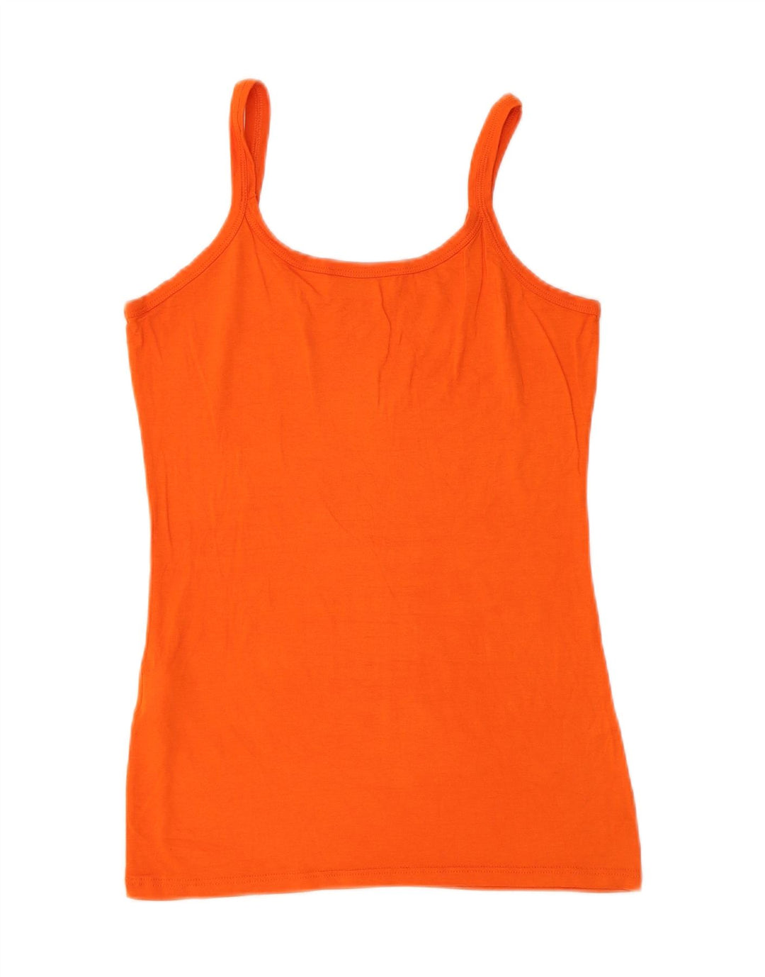 Cami Top Feminino Vintage Reino Unido 14 Grande Viscose Laranja