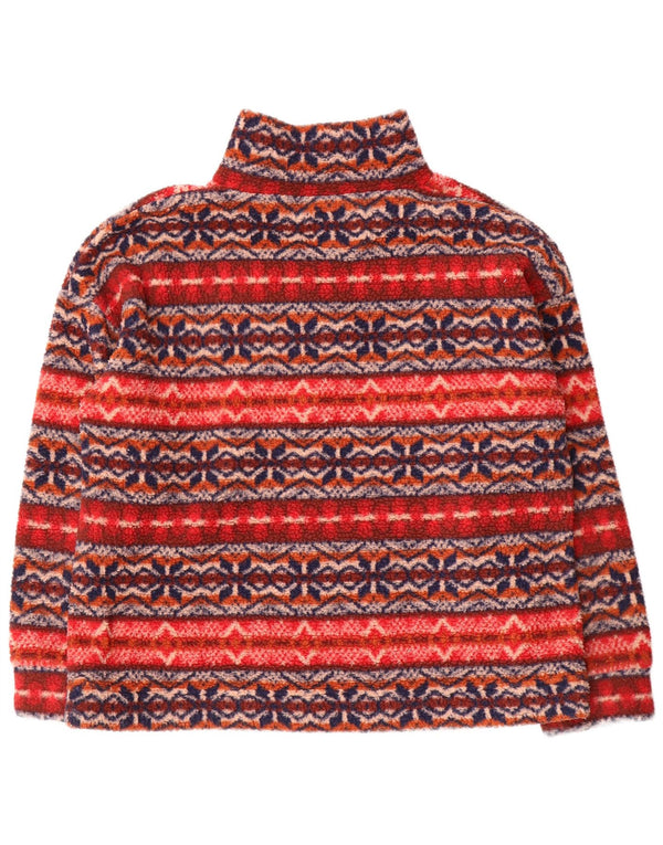 American Eagle Mens Loose Fit Fleece Jumper Pequeno Multicolorido Fair Isle