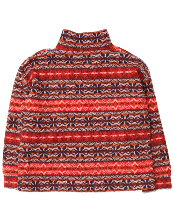American Eagle Mens Loose Fit Fleece Jumper Pequeno Multicolorido Fair Isle