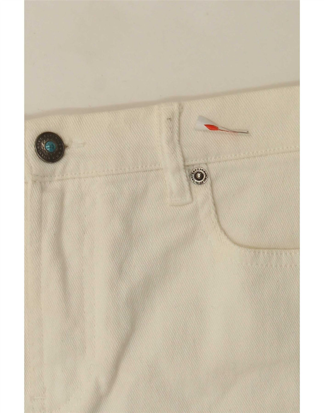 Saia jeans feminina Marlboro Classics IT 42 médio W28 algodão branco