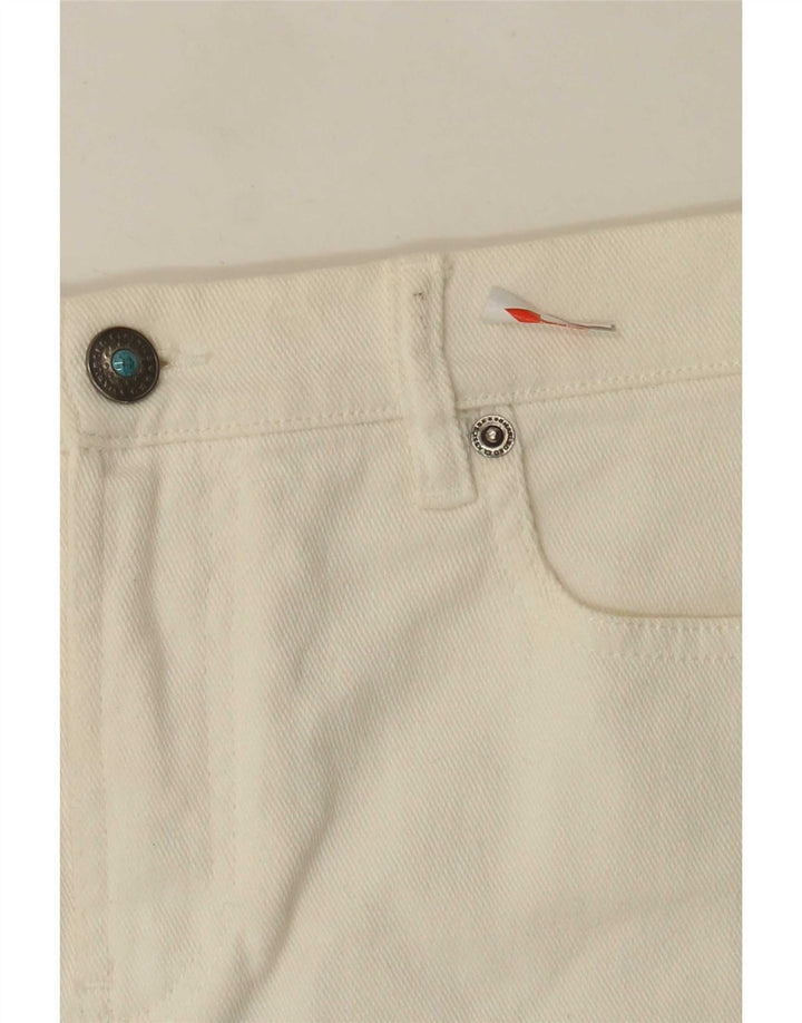 Saia jeans feminina Marlboro Classics IT 42 médio W28 algodão branco