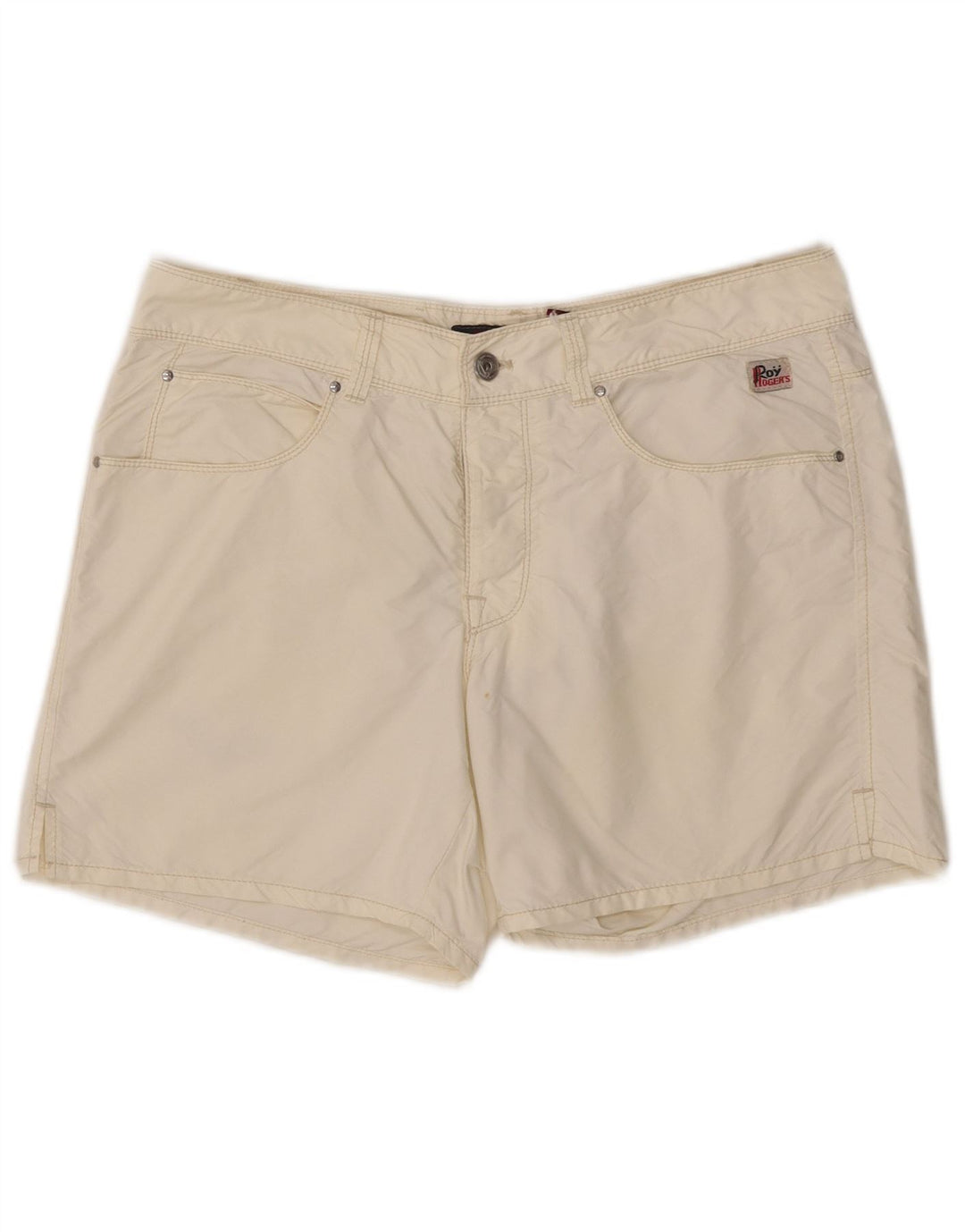 Roy Rogers Shorts feminino casual IT 48 XL W34 branco poliamida
