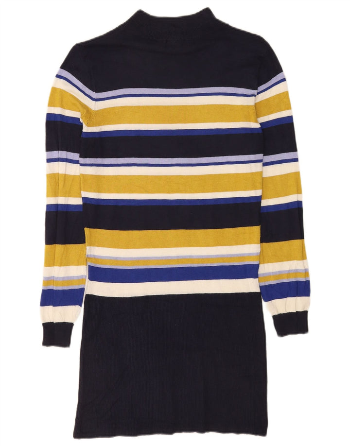 Vestido jumper feminino de manga comprida Marks & Spencer Reino Unido 10 pequeno multicolorido