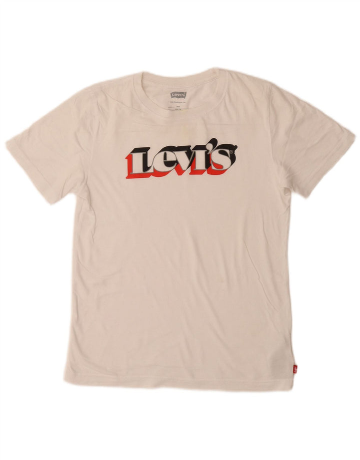Camiseta gráfica LEVI'S Boys 13-14 anos algodão branco