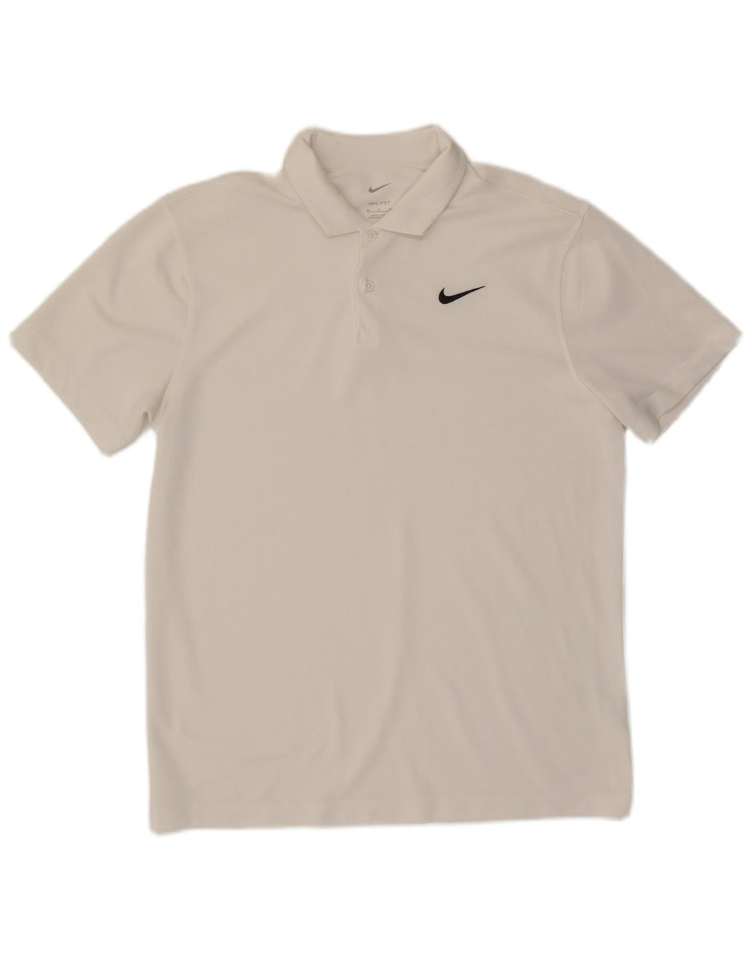 Camisa polo Nike Dri Fit masculina branca média