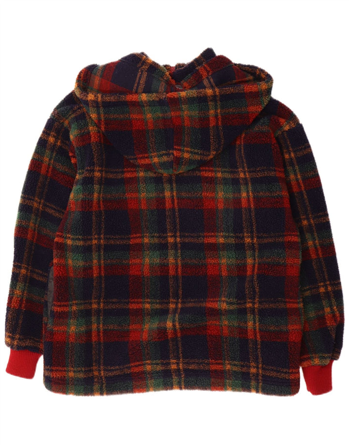 Jaqueta masculina de lã com capuz Jockey UK 38 poliéster xadrez multicolorido médio