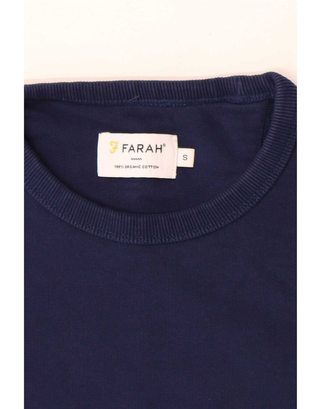 Farah moletom masculino jumper pequeno algodão azul marinho