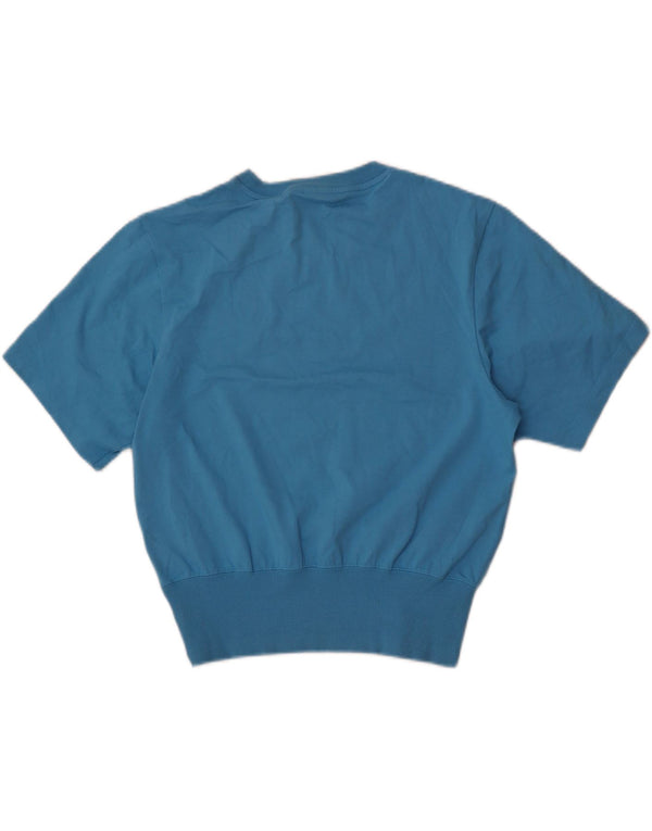 Adidas feminino manga curta oversized moletom jumper reino unido 10 pequeno azul