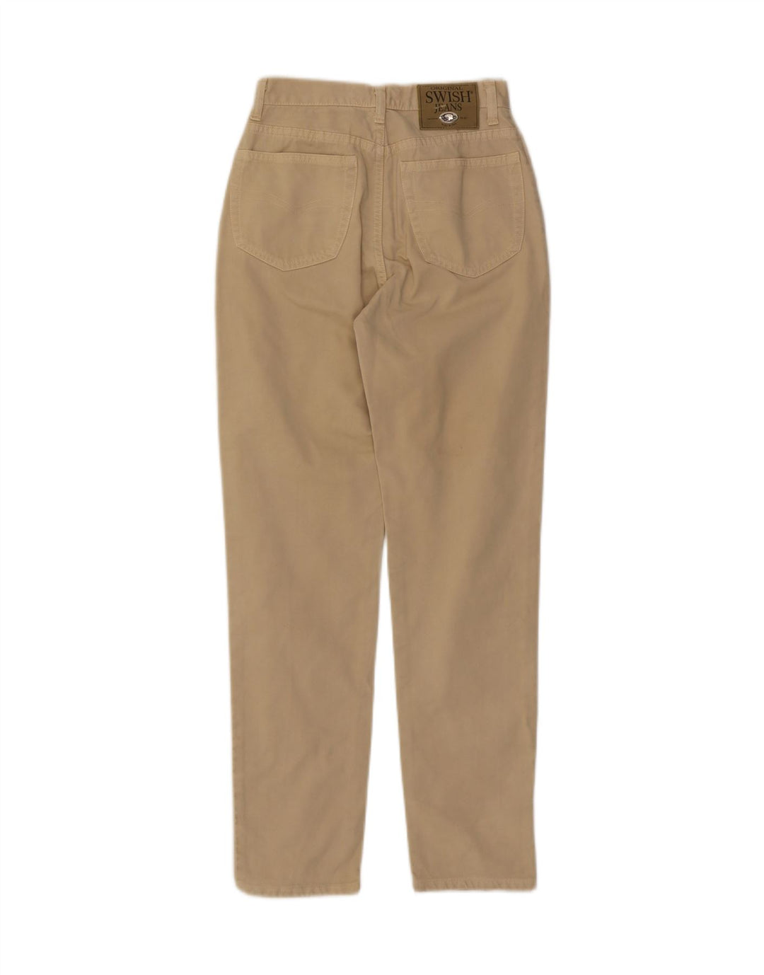 SWISH Womens Slim Casual Trousers  W28 L29 Beige Cotton Vintage Swish and Second-Hand Swish from Messina Hembry 