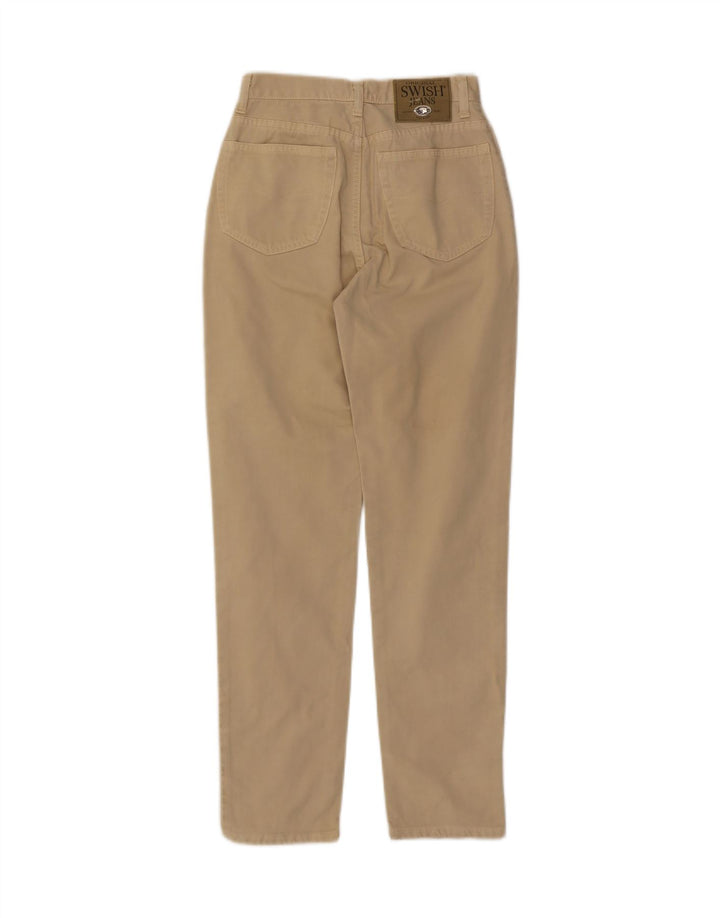 SWISH Womens Slim Casual Trousers  W28 L29 Beige Cotton Vintage Swish and Second-Hand Swish from Messina Hembry 