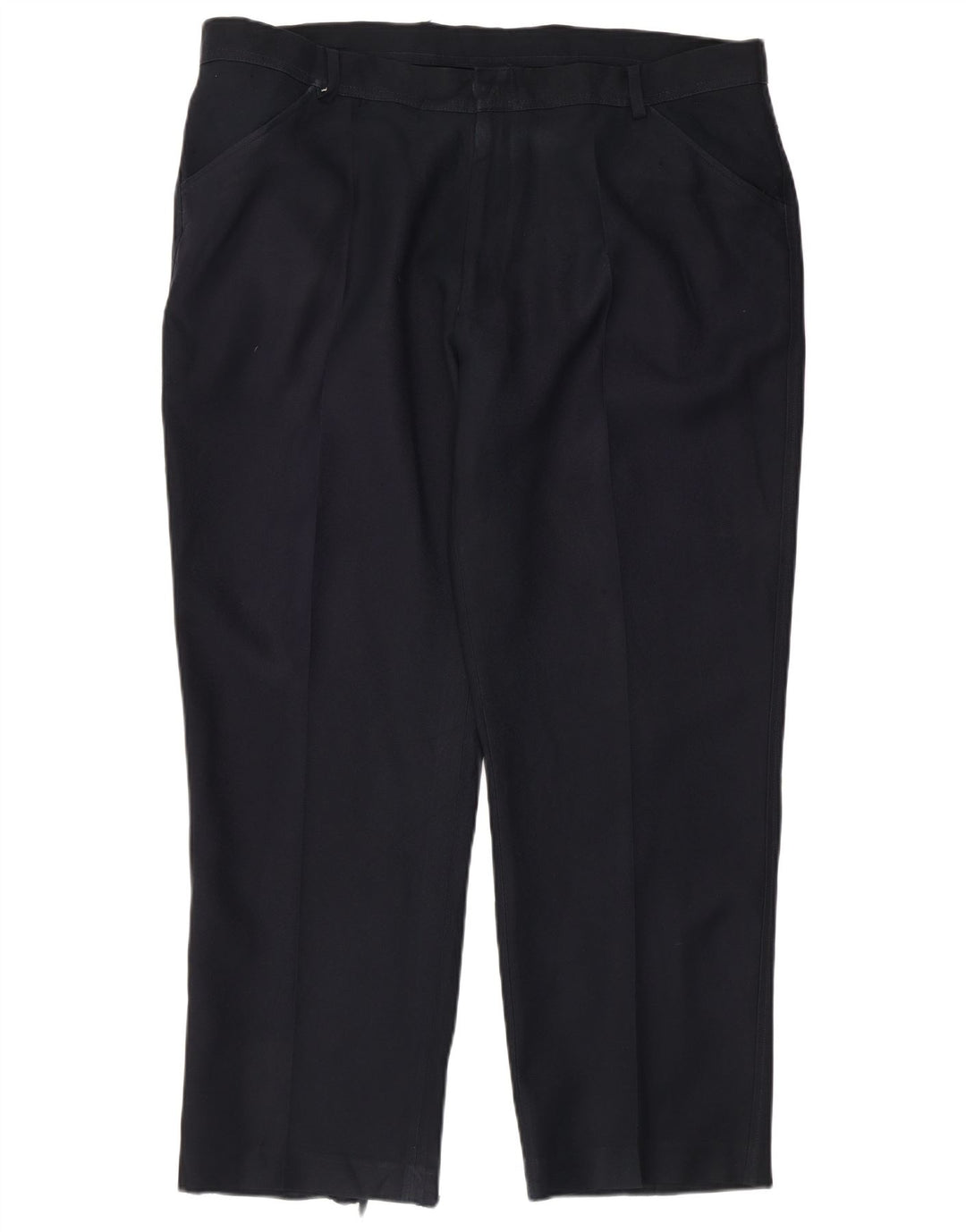 Calça masculina reta casual Farah W42 L29 poliéster azul marinho