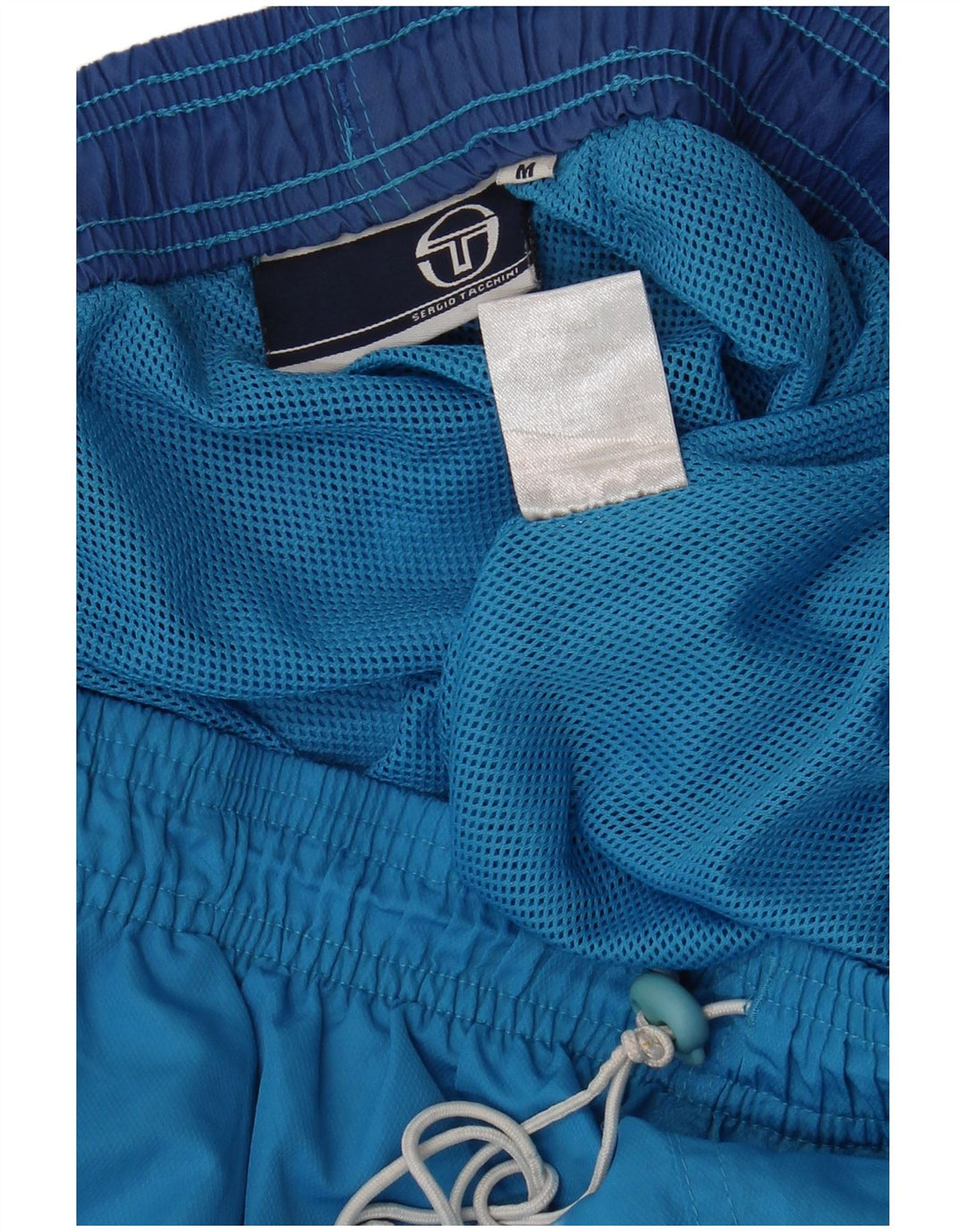 Sergio Tacchini Mens Sport Shorts Médio Azul Colorblock
