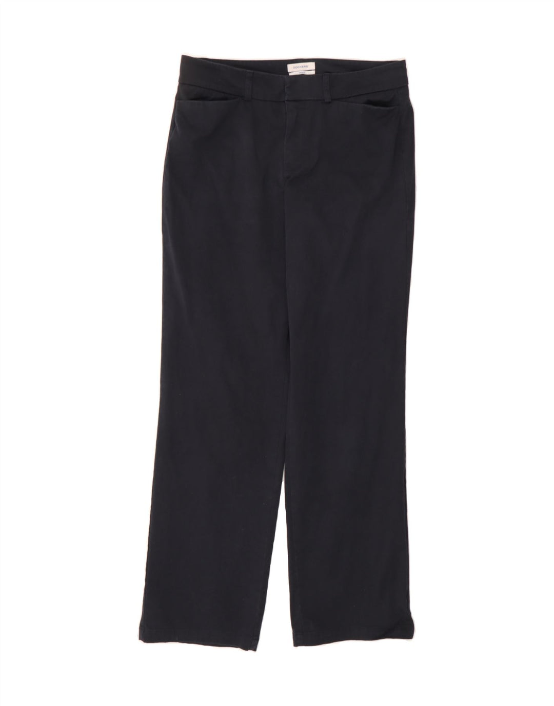 DOCKERS Womens Straight Casual Trousers W29 L29 Navy Blue Cotton Vintage Dockers and Second-Hand Dockers from Messina Hembry 