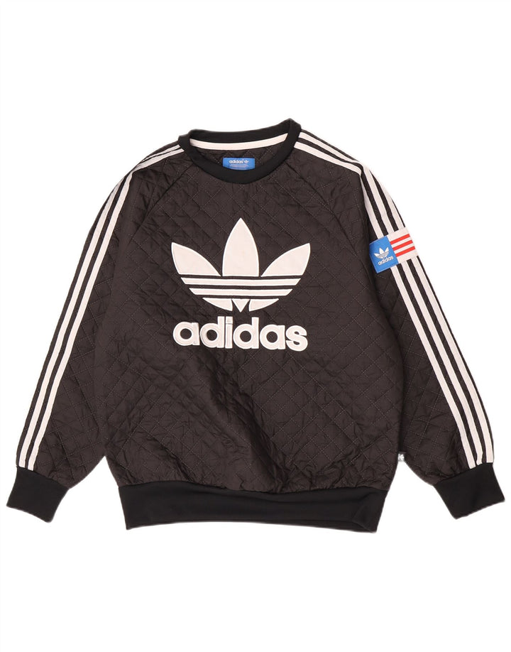 Adidas Womens Rita Ora Graphic Sweatshirt Jumper Reino Unido 10 Pequeno Preto