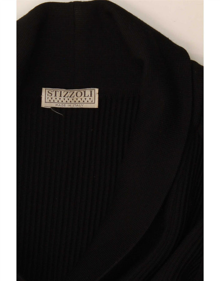 Casaco feminino duplo breasted STIZZOLI Reino Unido 16 grande preto