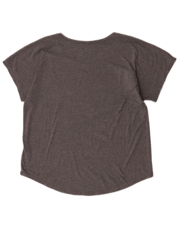 Camiseta feminina gráfica Dkny UK 16 grande algodão colorido cinza