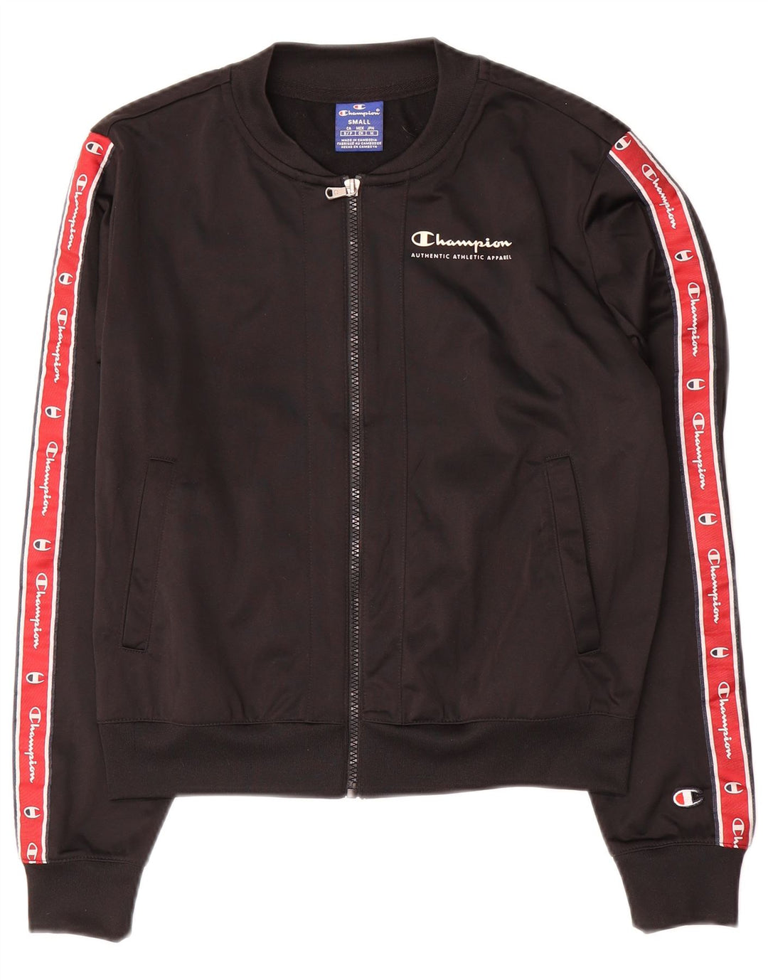 Jaqueta feminina Champion Crop Graphic Tracksuit UK 10 pequena preta
